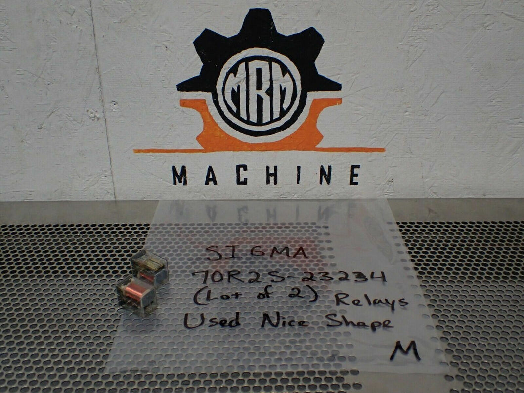 SIGMA 70R2S-23234 Relays 8 Blade Used With Warranty (Lot of 2)