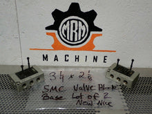 Load image into Gallery viewer, SMC Valve Block Manifold Bases 3-1/4&quot; X 2-1/8&quot; New Old Stock (Lot of 2)

