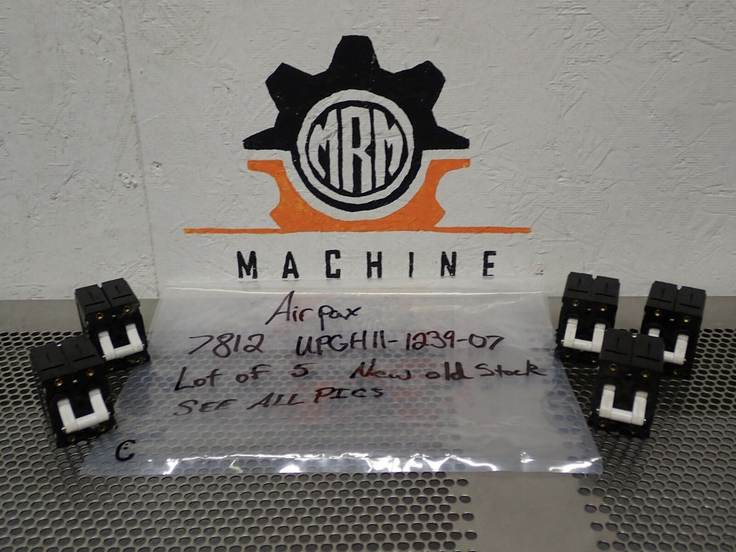 Airpax 7812 UPGH11-1239-07 Circuit Breakers New No Box (Lot of 5) See All Pics
