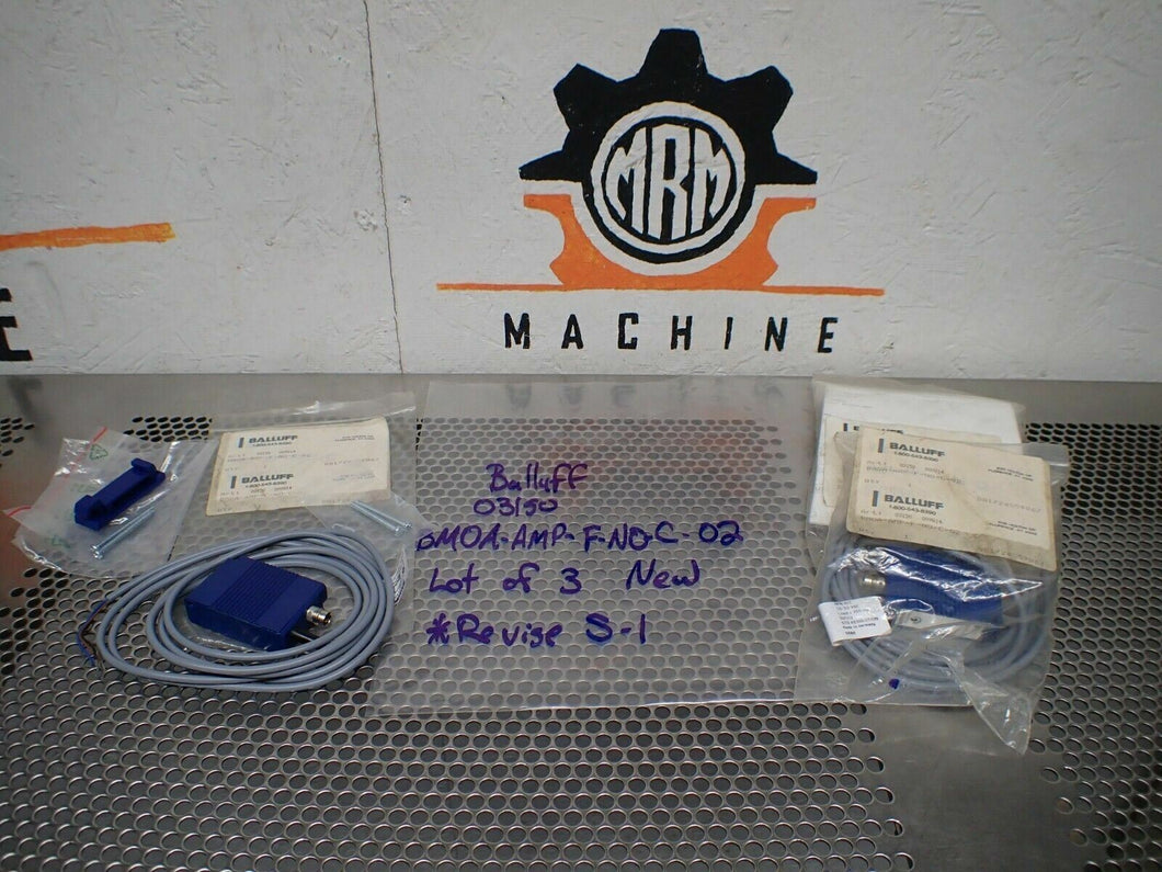 Balluff BMOA-AMP-F-NO-C-02 Sensor 10-30VDC 200mA 500Hz New Old Stock (Lot of 3)