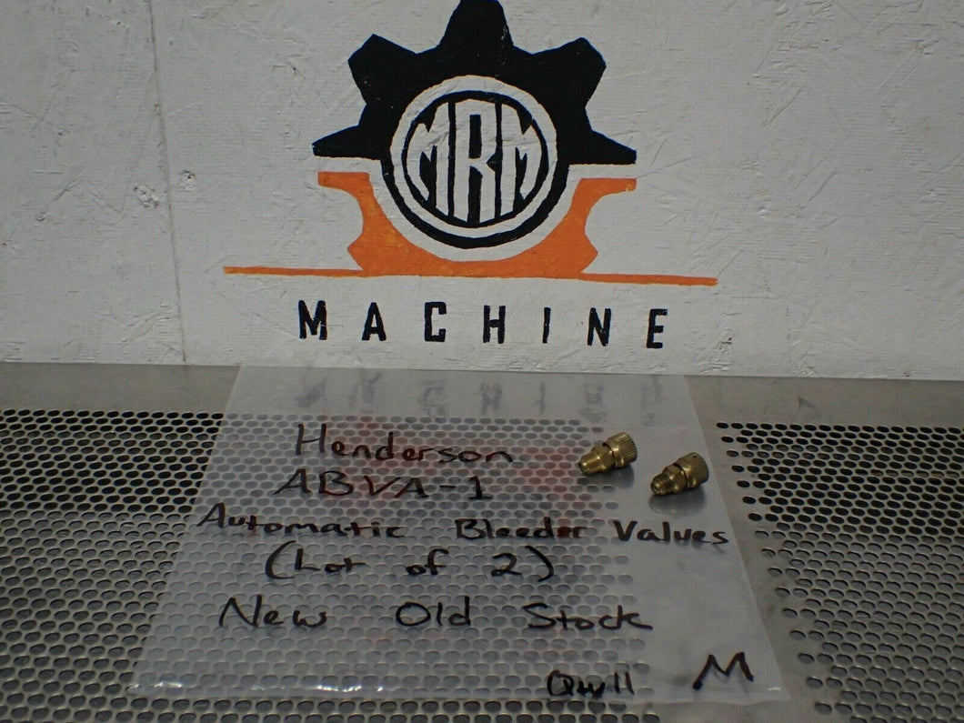 Henderson ABVA-1 Automatic Bleeder Valves New Old Stock (Lot of 2)