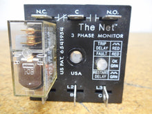 Load image into Gallery viewer, ABB TVM480A51S6S SSAC 3 Phase Monitor 1 Sec Trip 480VAC Omron G2R-1 110VDC Relay
