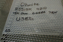 Load image into Gallery viewer, Ohmite RJS15K 4210 Potentiometer 15K Ohms 0.058A 750V Used With Warranty
