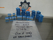 Load image into Gallery viewer, Morsettitalia Euro 4 Blue (149) Terminal Blocks W/ (66) Yellow Jumpers Used
