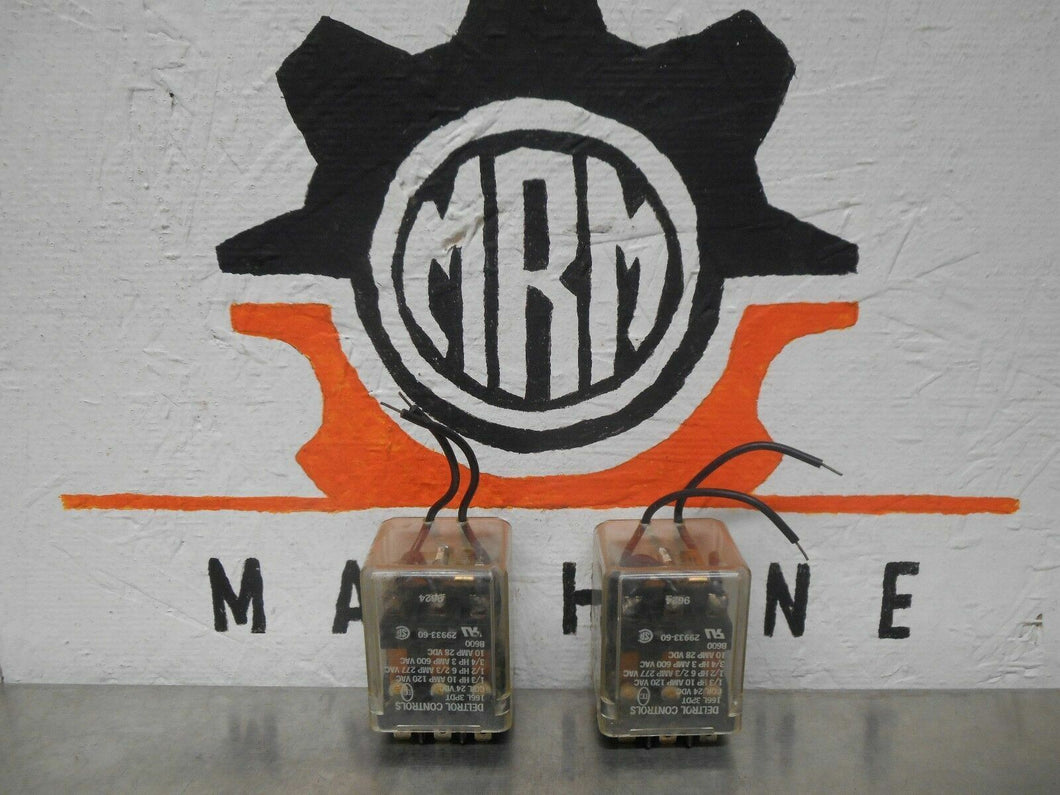Deltrol 29933-60 Relays 24VDC Coils 9 Blade 10A 120VAC Used Warranty (Lot of 2)