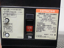 Load image into Gallery viewer, HITACHI RX100 Circuit Breaker 20A 3 Pole 50/60Hz AC200-415V Used With Warranty
