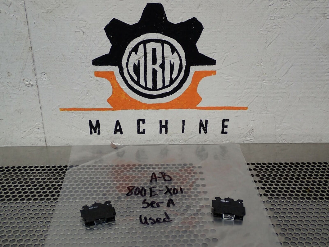 Allen Bradley 800E-X01 Ser A Contact Blocks Used With Warranty (Lot of 2)