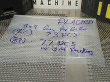 Load image into Gallery viewer, 8&quot; x 4&quot; Price Per Gallon (73) 87 &amp; (77) 89 Fuel Placards 3M 467MP Adhesive Backs
