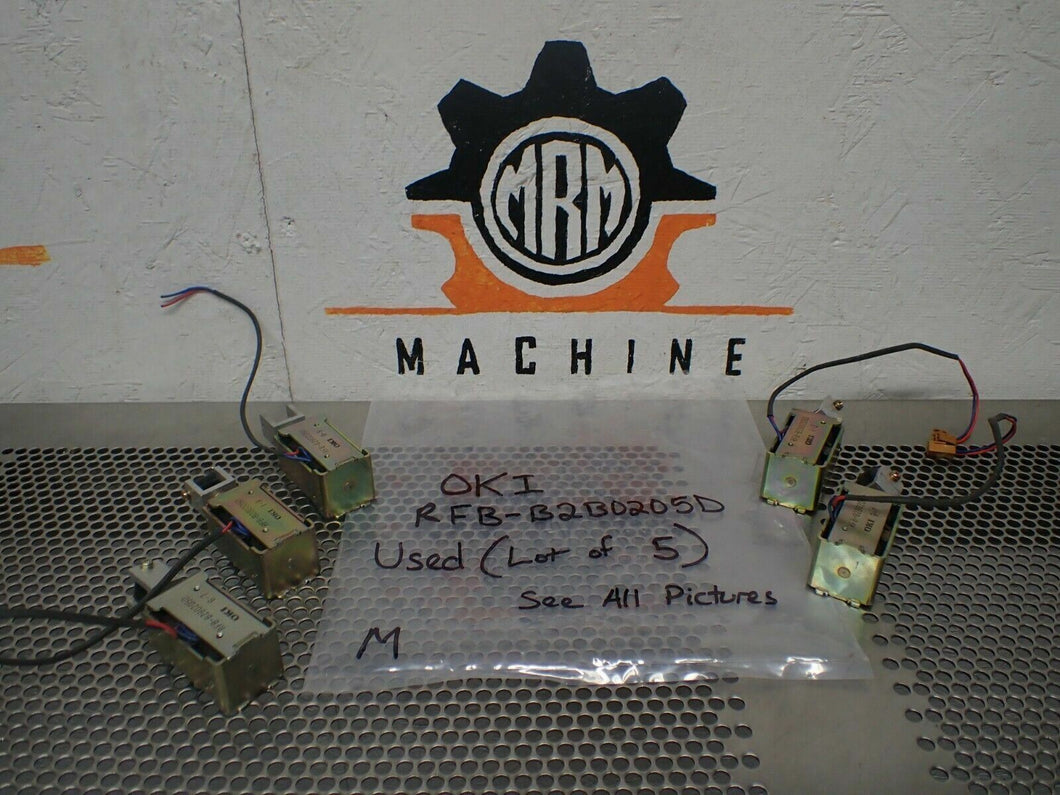 OKI RFB-B2B0205D Solenoids Used With Warranty (Lot of 5) See All Pictures