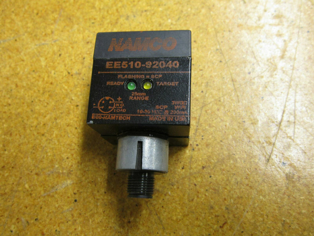 NAMCO EE510-92040 PROXIMITY SWITCH 25MM UNSH 3WDC NO SO NLSCP New Old Stock