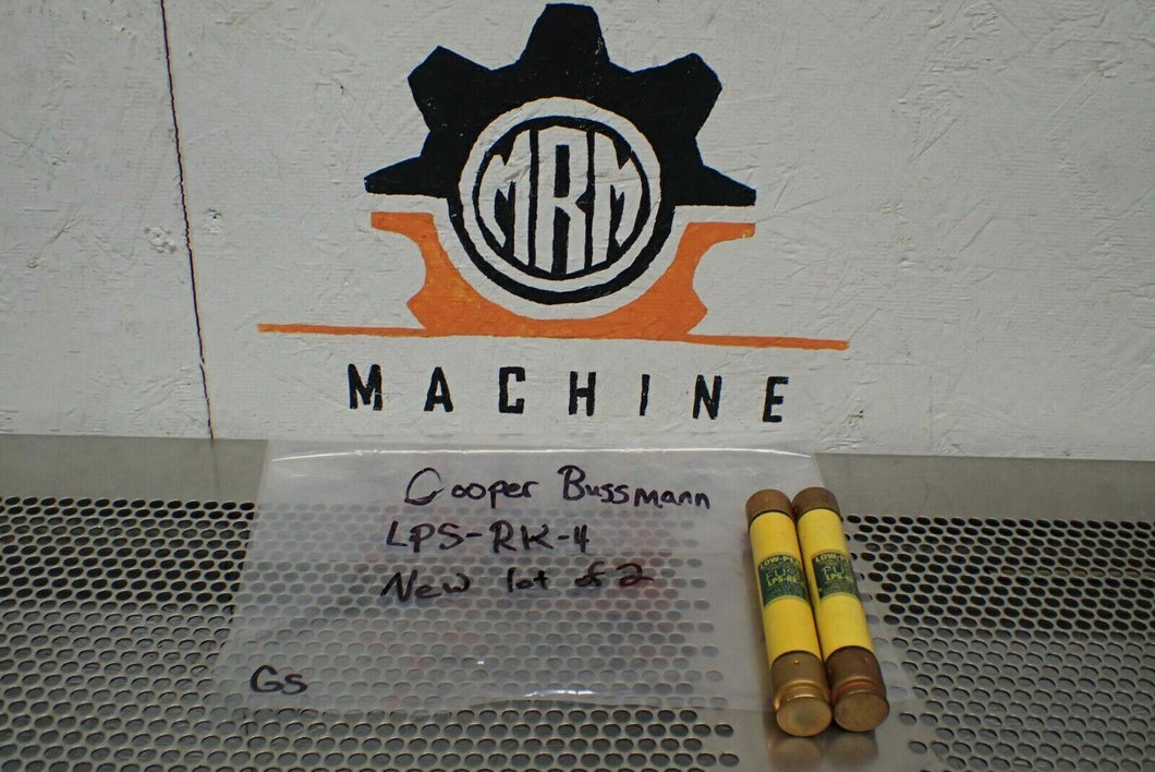Bussmann Low-Peak LPS-RK-4 Dual Element Time Delay Fuses 4A 600VAC New Lot of 2