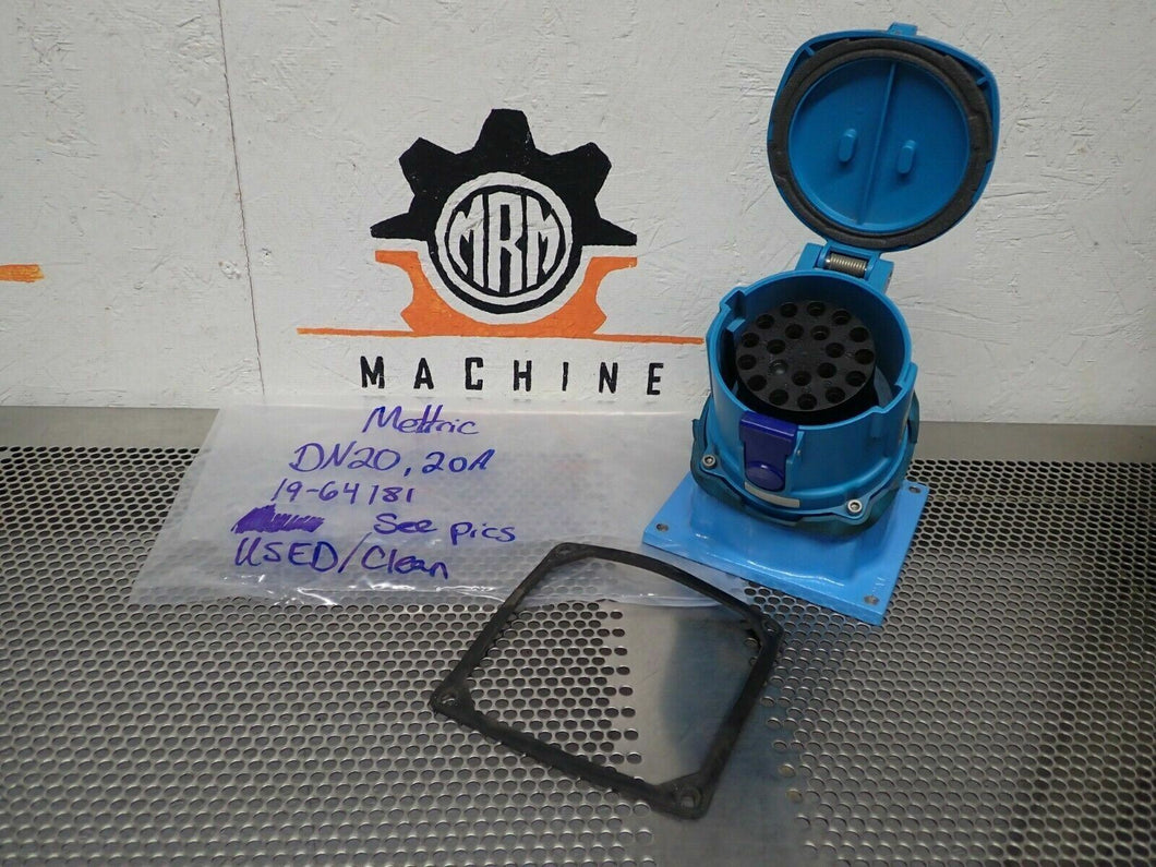 Meltric 19-64181 DN20 20A Receptacle/Connector Used Nice Shape With Warranty