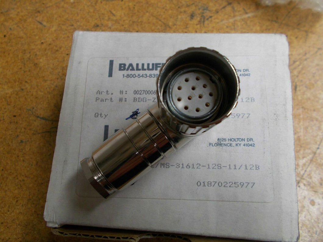 Balluff BDG-Z/MS-31612-12S-11/12B Stainless Steel Elbow Connector New