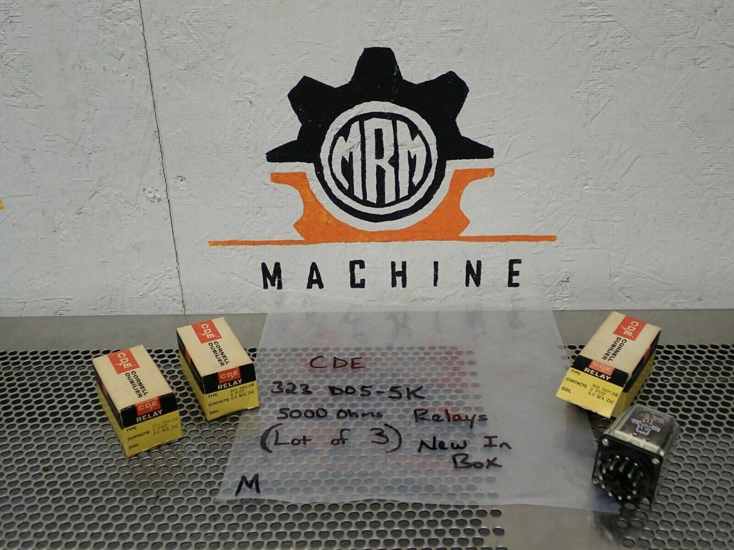 CDE Cornell Dubilier 323 D05-5K 5000 Ohms Relays New In Box (Lot of 3)