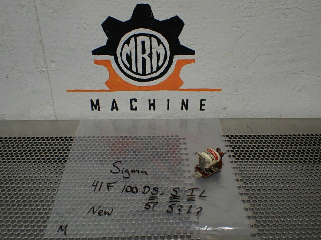 Sigma 41F 1000S-SIL Relay 2A 28VDC 120VAC New Old Stock See Pics (Slight Damage)