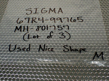 Load image into Gallery viewer, SIGMA 67R4-99765 MH-801757 Relays 14 Blade Used With Warranty (Lot of 3)
