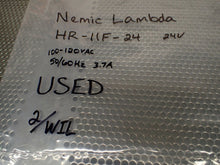 Load image into Gallery viewer, Nemic Lambda HR-11F-24 Power Supply 24V 100-120VAC 50/60Hz 3.7A Used W/ Warranty
