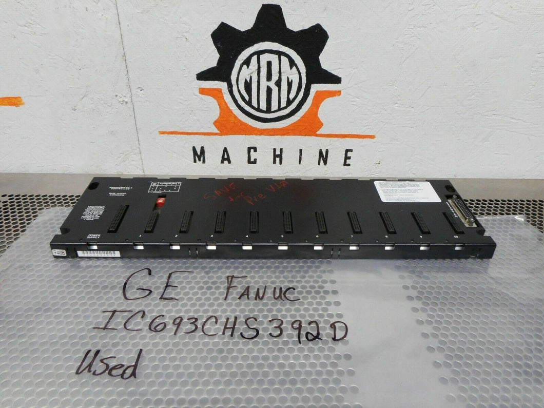 GE Fanuc IC693CHS392D 10-Slot Expansion Base Used With Warranty