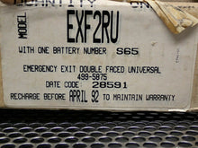 Load image into Gallery viewer, Teledyne, Big Beam EXF2RU Emergency Exit Double Faced Universal Sign 499-5875
