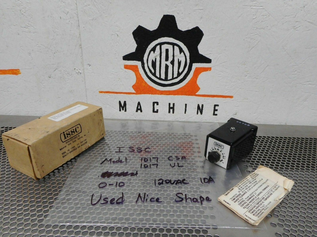 ISSC Model 1017 CSA 1017 UL Relay Timer .02-1.0 Sec Used With Warranty