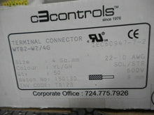 Load image into Gallery viewer, C3 Controls WTB2-W2/4G (38) Terminal Blocks 4mm Yellow Green 22-10AWG 600V New

