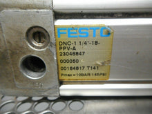 Load image into Gallery viewer, FESTO DNC-1-1/4&quot;-18-PPV-A 23046847 Pneumatic Cylinder 10Bar 145PSI Used Warranty
