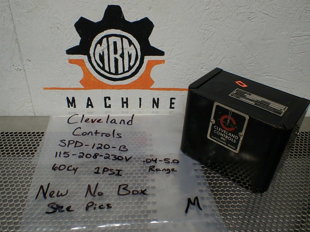 Cleveland Controls SPD-120-B Pressure Switch 115-208-230V .04-5.0 60Cy 1PSI New