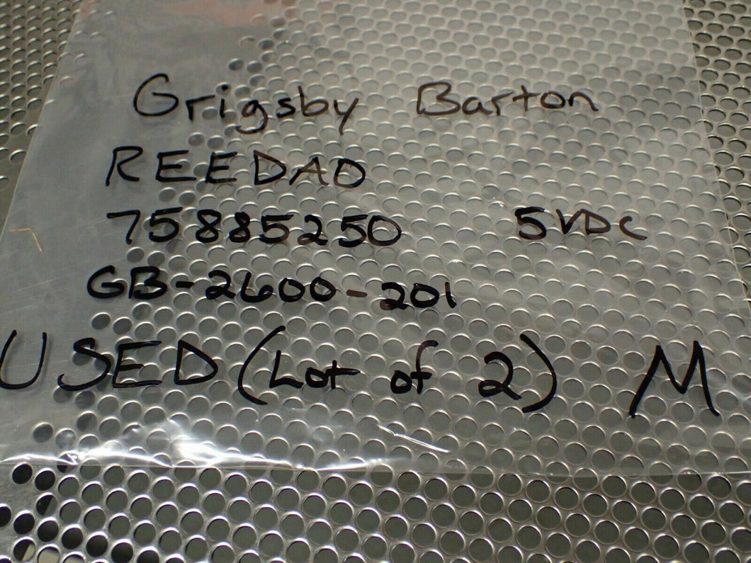 Grigsby Barton 75885250 GB-2600-201 Solid State Relays Used Warranty (Lot of 2)