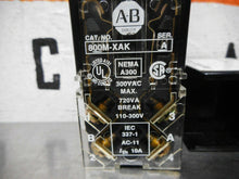 Load image into Gallery viewer, Allen Bradley 800MR-B6 Ser A (2) Red Pushbuttons &amp; 800M-XAK Ser A Contact Blocks
