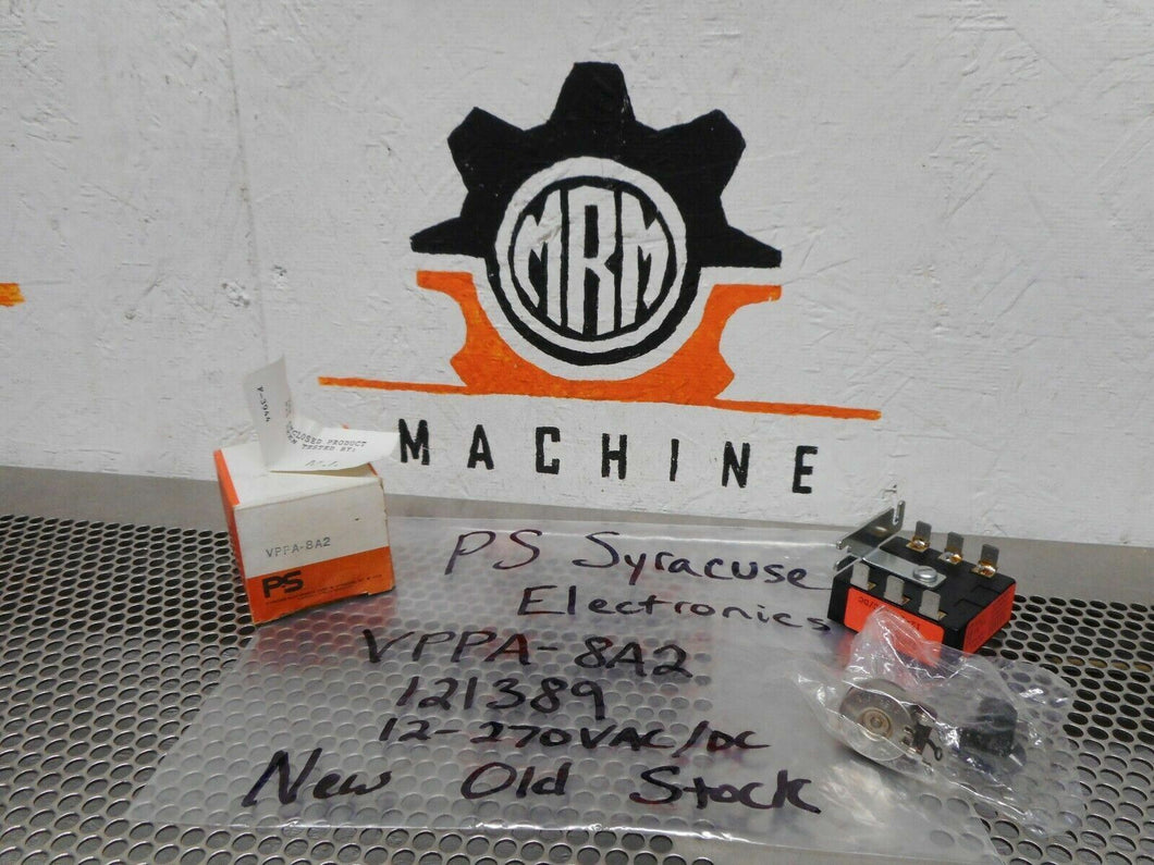 PS Syracuse Electronics VPPA-8A2 121389 12-270VAC/DC Time Delay Relay New
