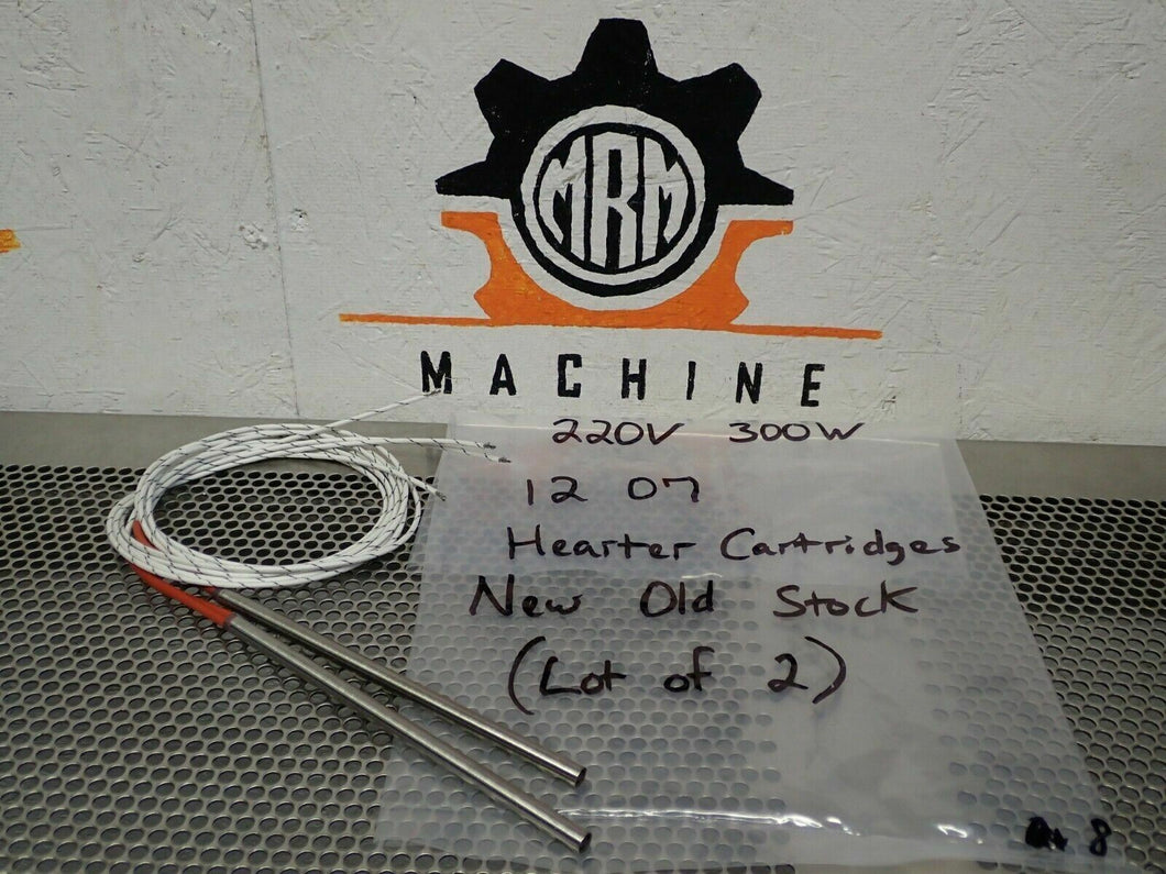 220V 300W 12 07 Heater Cartridges See Pictures For Specs New No Box (Lot of 2)