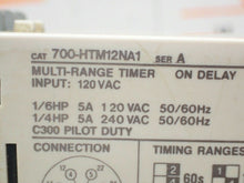 Load image into Gallery viewer, Allen Bradley 700-HTM12NA1 Ser A Relays 0-60Sec W/ Idec SR2P-02 &amp; Dayton 5X852E
