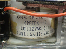 Load image into Gallery viewer, Ohmite GPRTPX-16 Relays Coil 12VAC 60Cy 8 Pin New Old Stock (Lot of 2)
