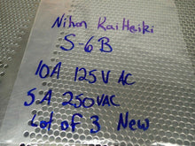 Load image into Gallery viewer, Nihon KaiHeiki S-6B Toggle Switches 10A 125VAC 5A 250VAC New Old Stock Lot of 3
