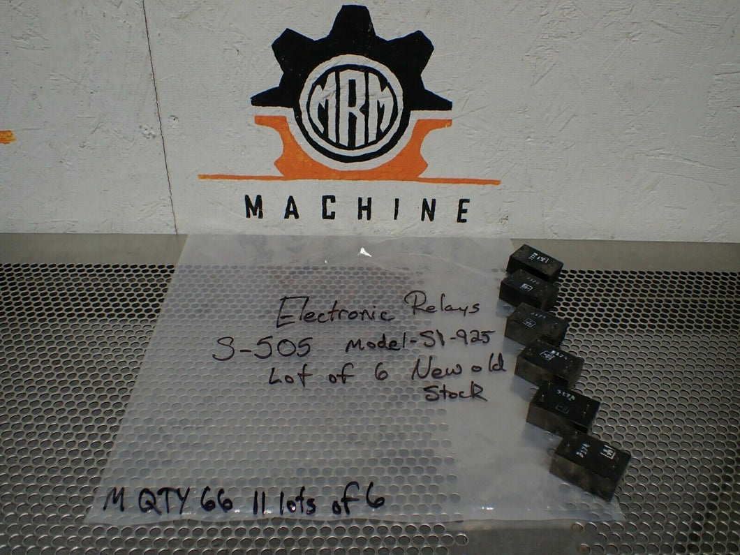 Electronic Relays S-505 Model SJ-925 New No Box (Lot of 6) See All Pictures