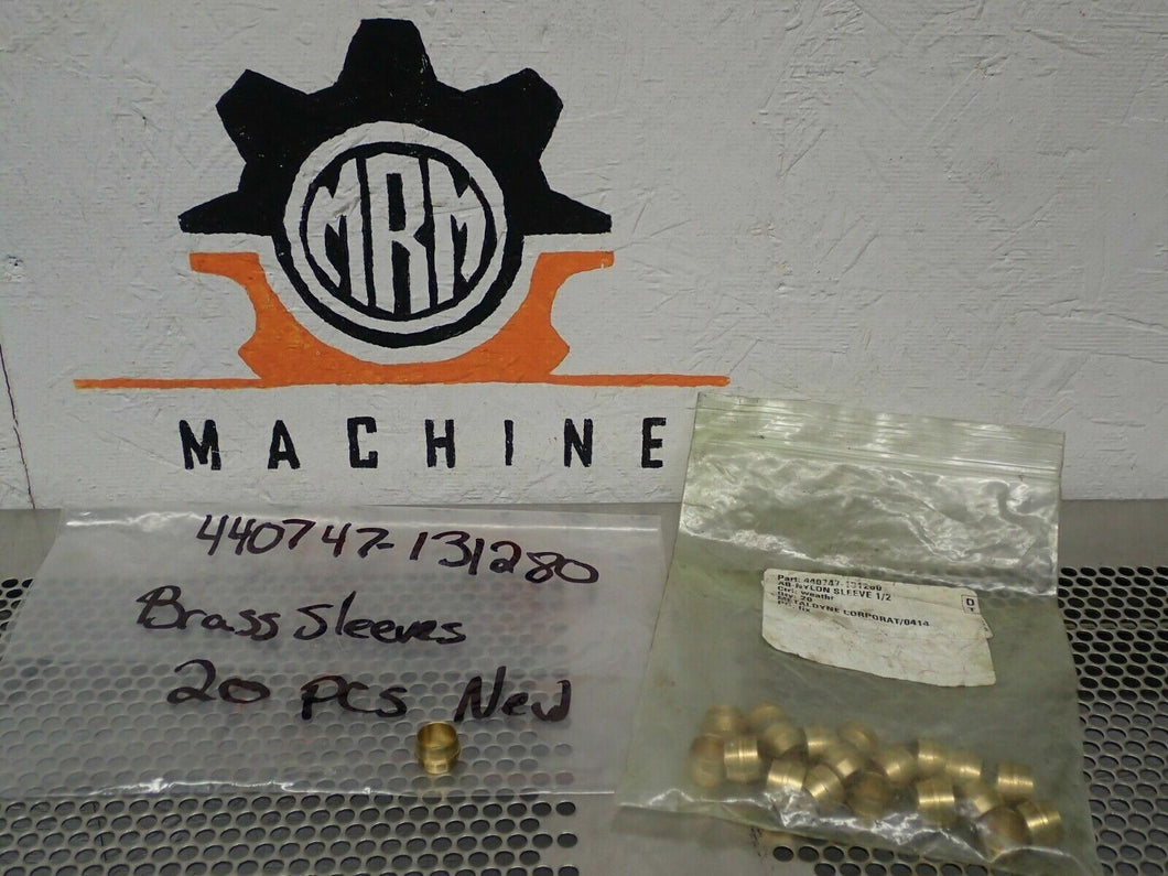 440747-131280 AB-Nylon Brass Sleeve 1/2 New Old Stock (Lot of 20 Sleeves)