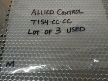 Load image into Gallery viewer, Allied Control T154-CC-CC Relays 72VDC 5800Ohms Used With Warranty (Lot of 3)
