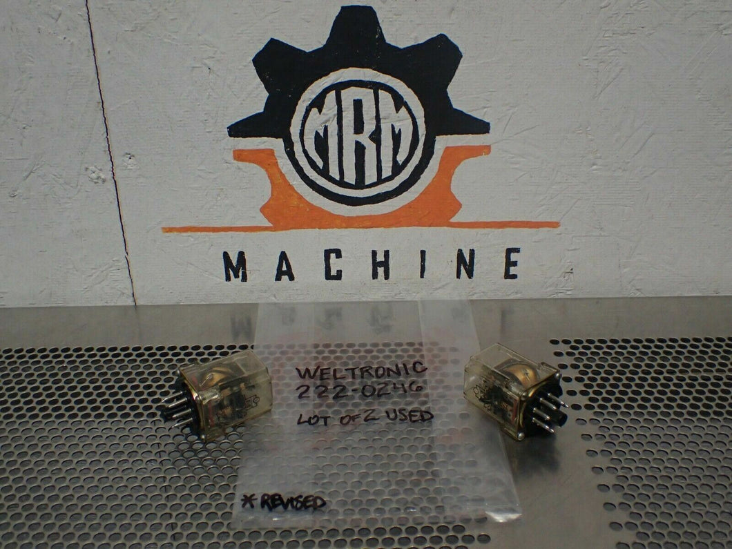 Weltronic 222-0246 Relays 8 Pin Used With Warranty (Lot of 2) See All Pictures