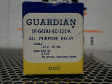 Load image into Gallery viewer, Guardian Electric IR-640U-4C-120A Relays 120V 60Hz Coil A410-061495-04 Lot of 5
