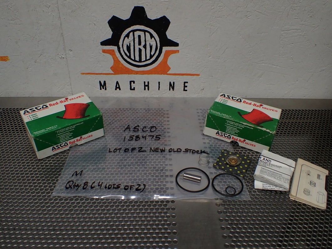 ASCO 158475 Solenoid Valve Rebuild Kit New Old Stock (Lot of 2) See All Pictures