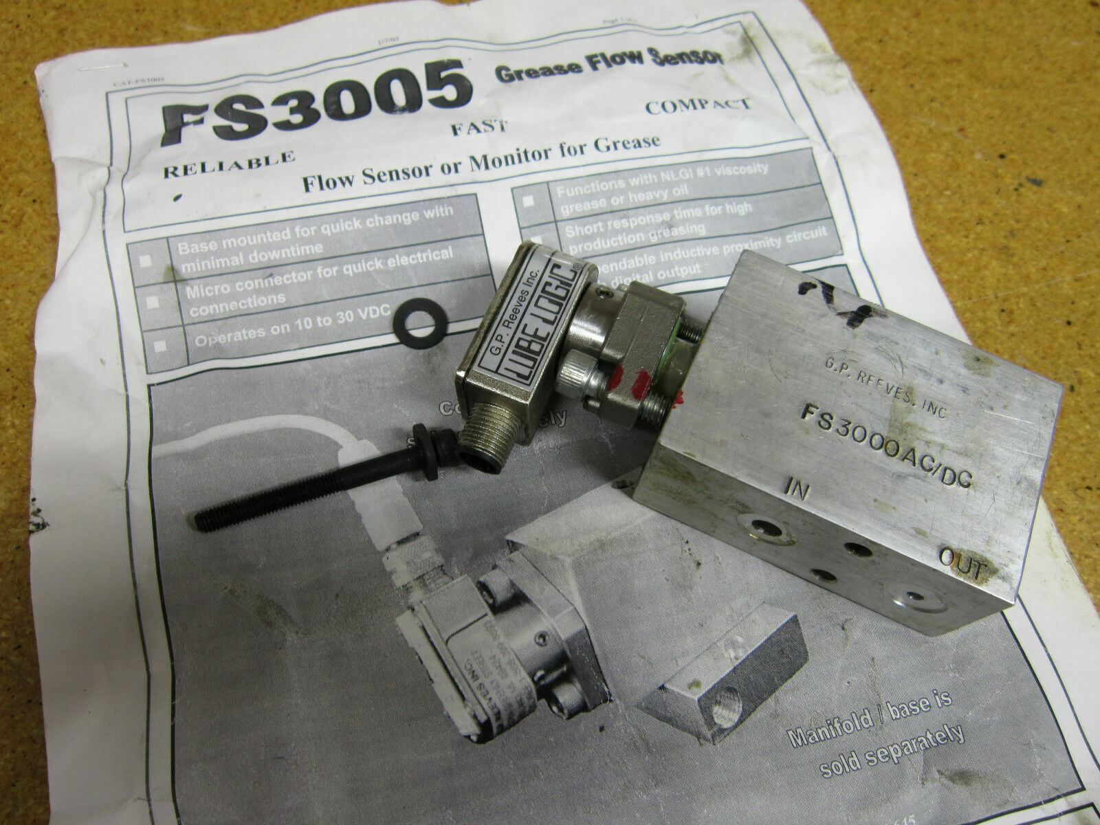 GP Reeves Inc FS3000 AC/DC Flow Sensor – MRM Machine