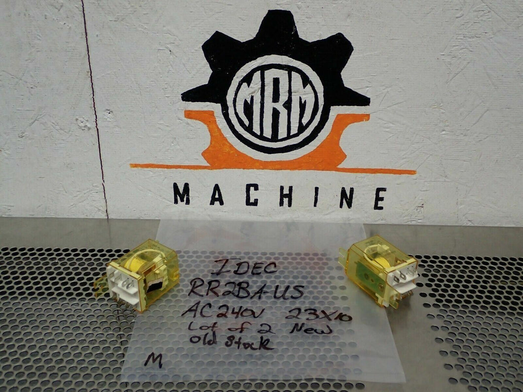 IDEC RR2BA-US AC240V 23X10 Relays New No Box (Lot of 2) See All Pictures