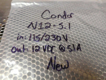 Load image into Gallery viewer, Condor N12-5.1 Power Supply 115/230VAC 47-440Hz 12VDC At 5.1A New Old Stock
