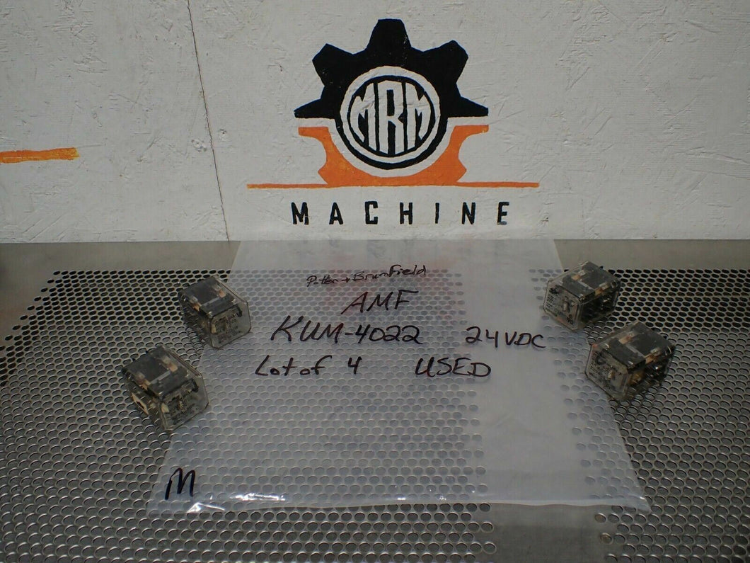 Potter & Brumfield KUM-4022 24VDC Relays Used With Warranty (Lot of 4) See Pics