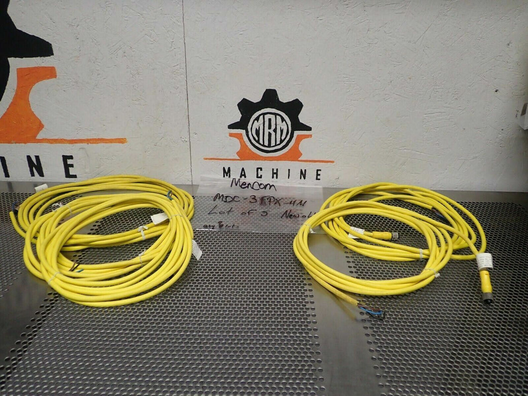 Mencom MDC-3FPX-4M 4A 300V Cordsets 4M Long New Old Stock (Lot of 5)
