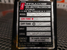 Load image into Gallery viewer, Syracuse Electronics TFR-200322 Time Delay Relay 115VAC 60Sec 115VAC Used
