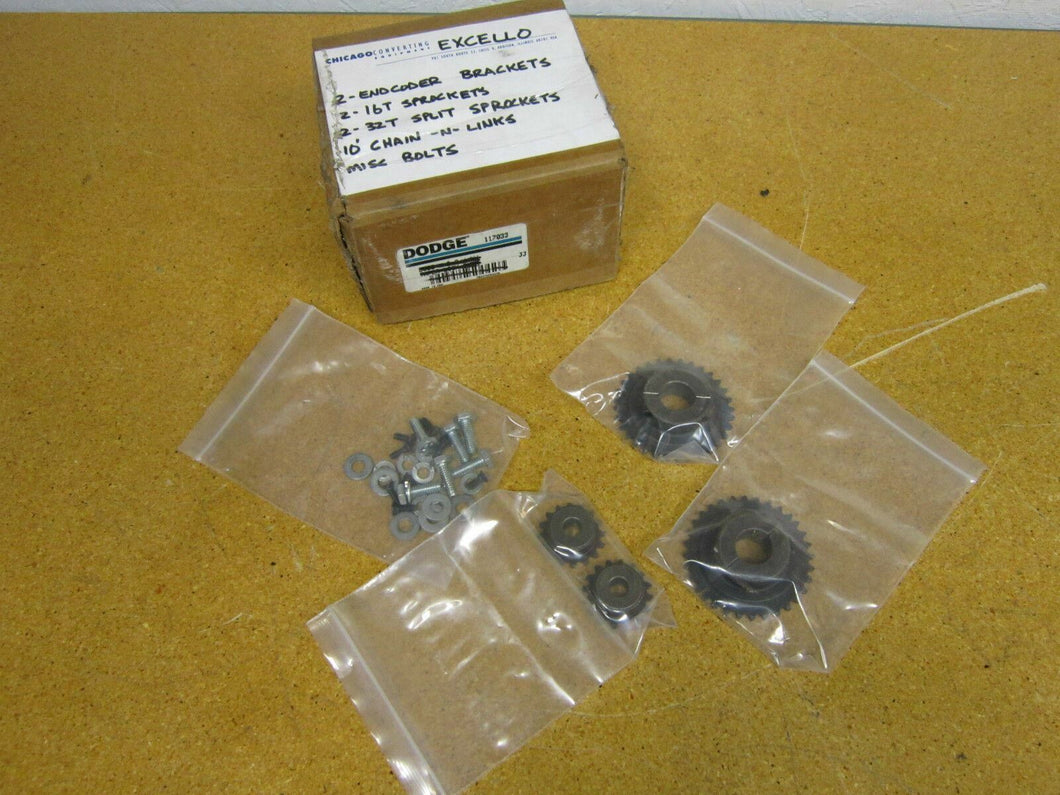 (2) 16T Sprockets And (2) 32T Split Sprockets With Miscellaneous Bolts New