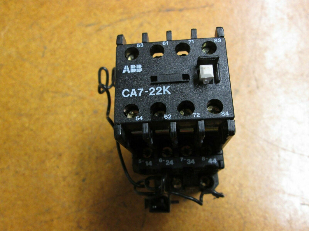 ABB KC40E Contactor 10A 690V With CA7-22K Auxiliary Contact And RV-BC6/60 Used