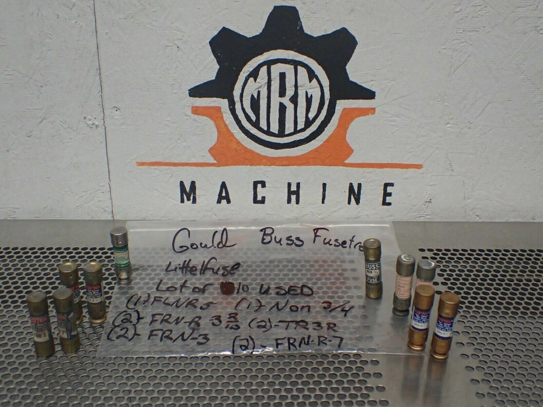 Gould Buss Fusetron Littelfuse (2)FRN-R-3-2/10 (2)FRN-3 (1)FLNR5 (1)NON3/4 &More