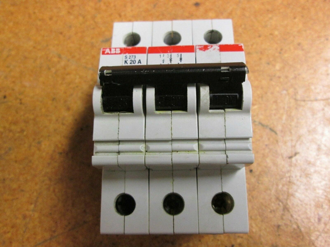 ABB S 273 K 20 A Circuit Breaker 20A 277/480Vac Used